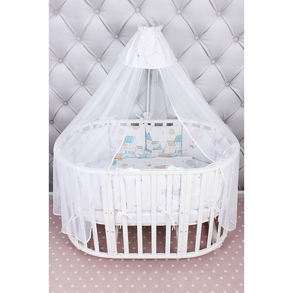 Комплект Premium в кроватку AmaroBaby Фантазия, 18 предметов (6+12 бортиков), сатин фото 3