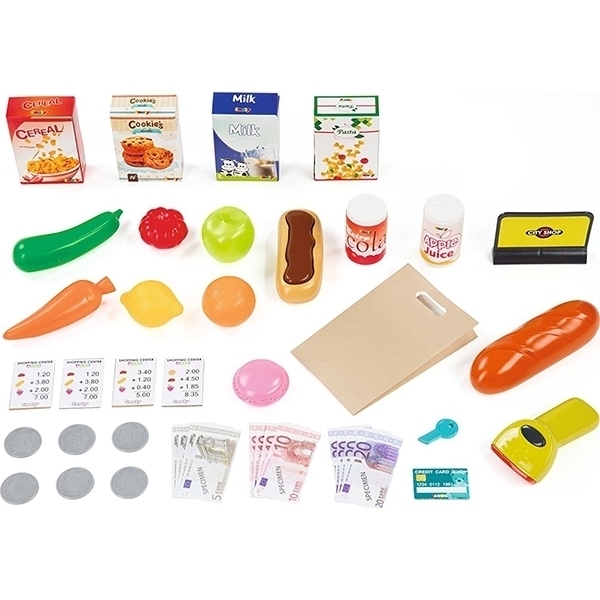 Супермаркет игровой Smoby City Shop 350211 со светом и звуком, 27 аксессуаров фото 6