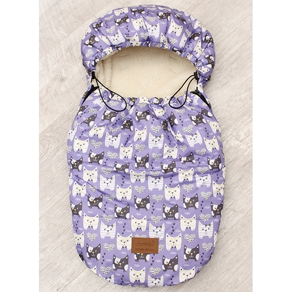 Универсальный меховой конверт AmaroBaby Little Friend Собачки 80х45 см - Фото