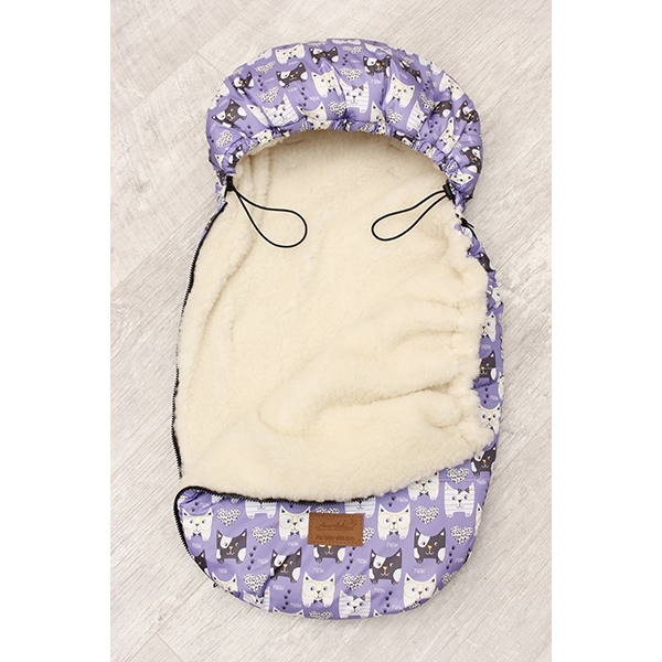 Универсальный меховой конверт AmaroBaby Little Friend Собачки 80х45 см фото 2