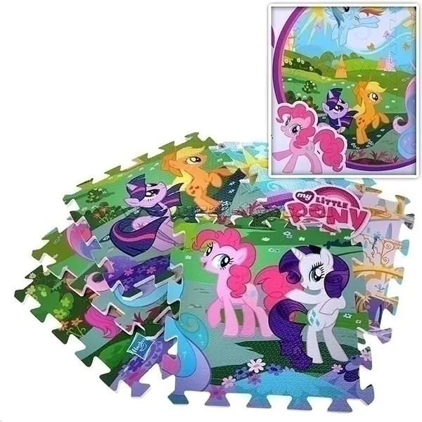 Коврик-пазл Играем Вместе Дисней My Little Pony, 8 сегментов, 31,5 х 31,5 см, арт. 183066/FS-MLP — как выглядит в жизни