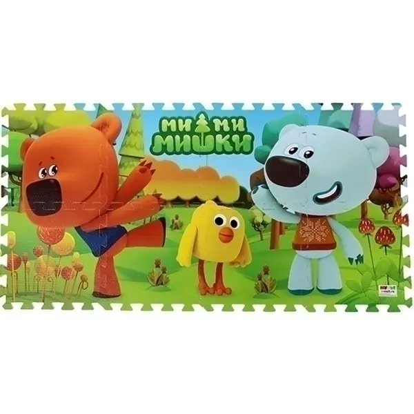 Коврик-пазл Играем Вместе Мимимишки, 8 сегментов, 31,5 х 31,5 см, арт. 219439/FS-MIMI - Фото