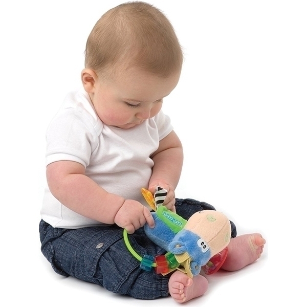Мягкая игрушка-погремушка Playgro Ослик 0101145 — как выглядит в жизни