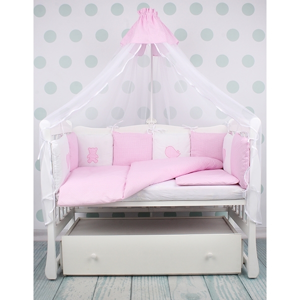 Комплект Premium в кроватку AmaroBaby Кроха, 18 предметов (6+12 бортиков), бязь - Фото