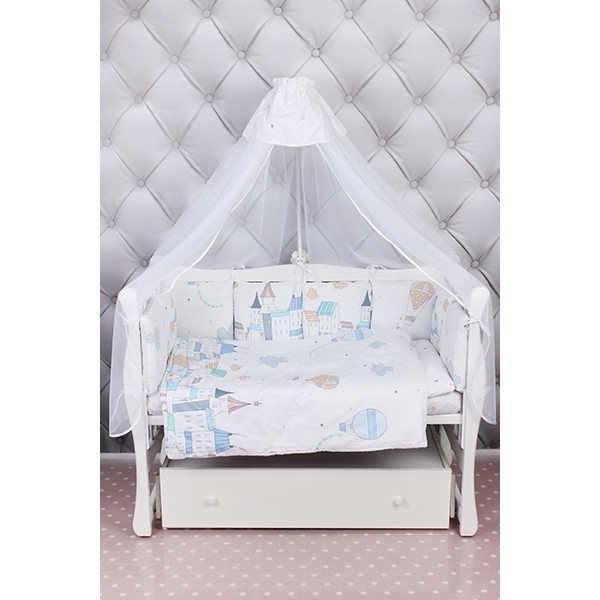 Комплект Premium в кроватку AmaroBaby Фантазия, 18 предметов (6+12 бортиков), сатин фото 2