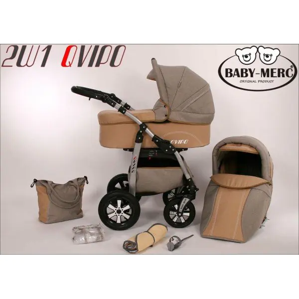Детская коляска Baby-Merc Qvipo 2 в 1 фото 1