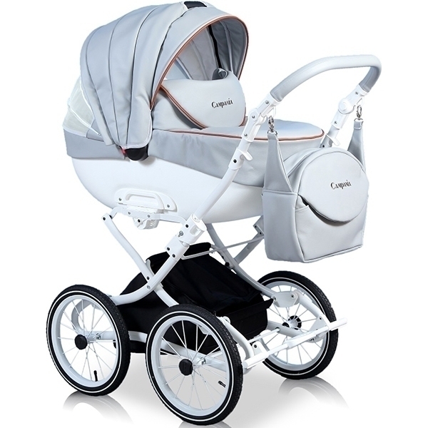 Детская коляска Street Racer Campania Eco 2 в 1, эко-кожа фото 2