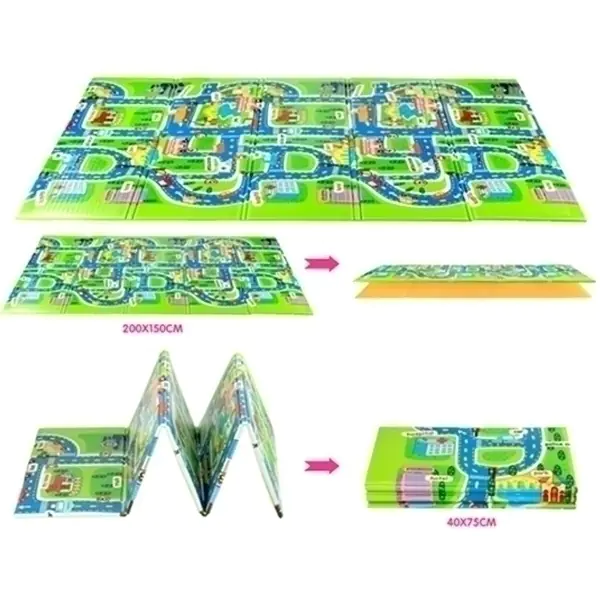 Детский развивающий коврик Mambobaby Город-книжка, 200 х 150 х 1 см, арт. 71101 фото 8