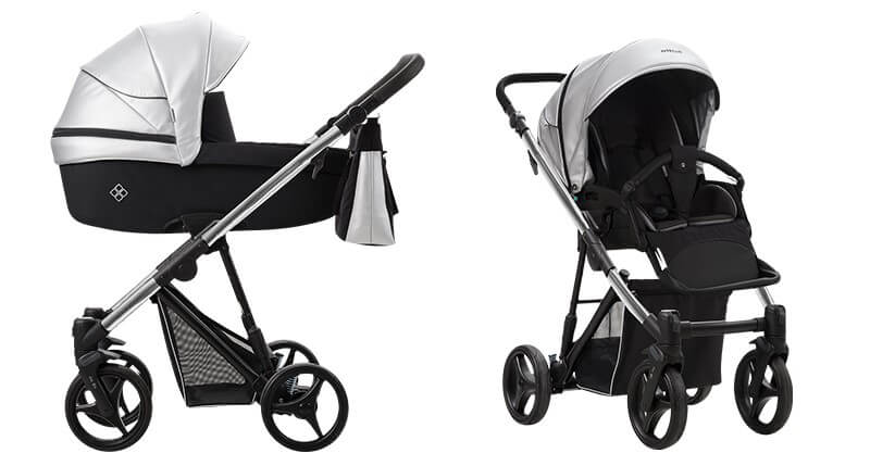 Детская коляска Bebetto Nitello Shine 2 в 1, эко-кожа + ткань - Фото
