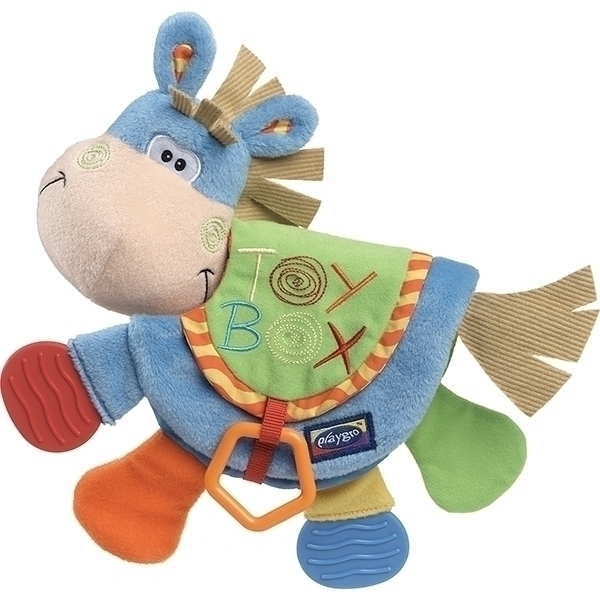 Мягкая игрушка-книжка Playgro Ослик 0101146 — как выглядит в жизни