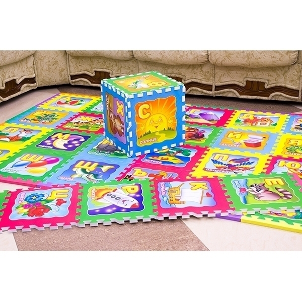 Игровой коврик-пазл Funkids 12" Русская Азбука KB-H16-36-NT, 36 плит фото 8