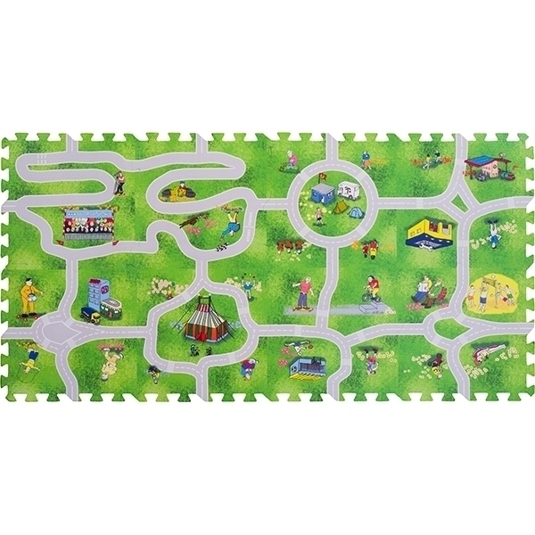 Игровой коврик-пазл с дорогами Funkids 12" Город-1 KB-H61-NT, 8 плит фото 1