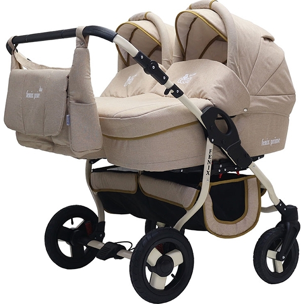 Детская коляска для двойни BartPlast Fenix Duo Prime 2 в 1 - Фото