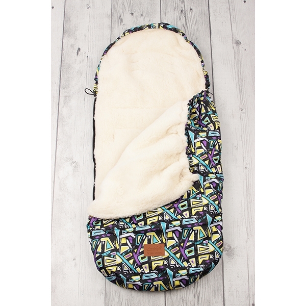 Универсальный меховой конверт AmaroBaby Little Traveller Абстракция 145х45 см фото 1
