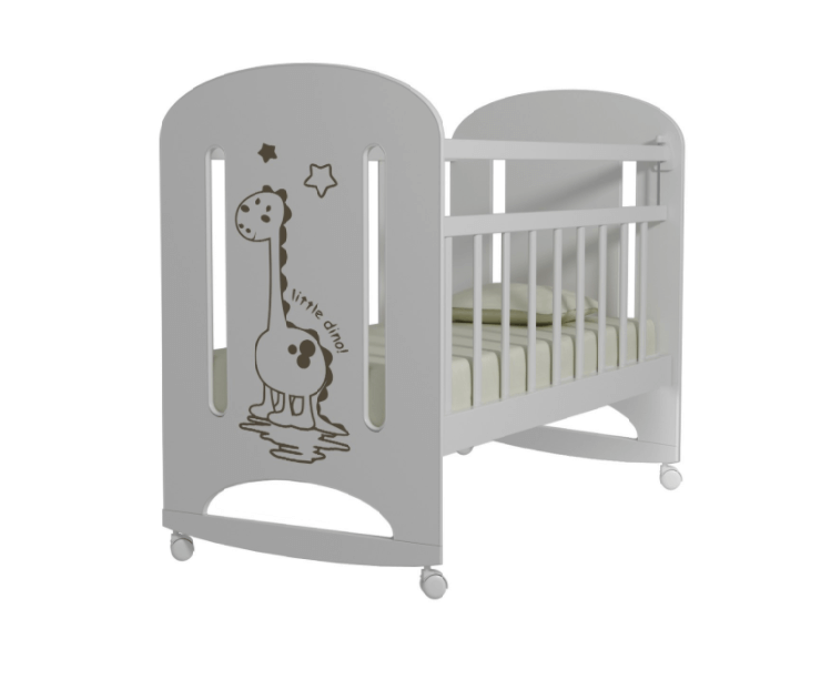 Детская кроватка ВДК Dino, колесо/качалка - Фото