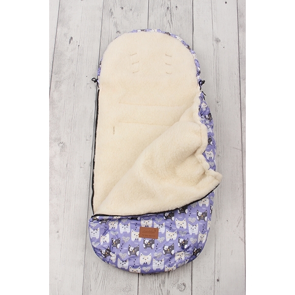 Универсальный меховой конверт AmaroBaby Little Traveller Собачки 145х45 см фото 3