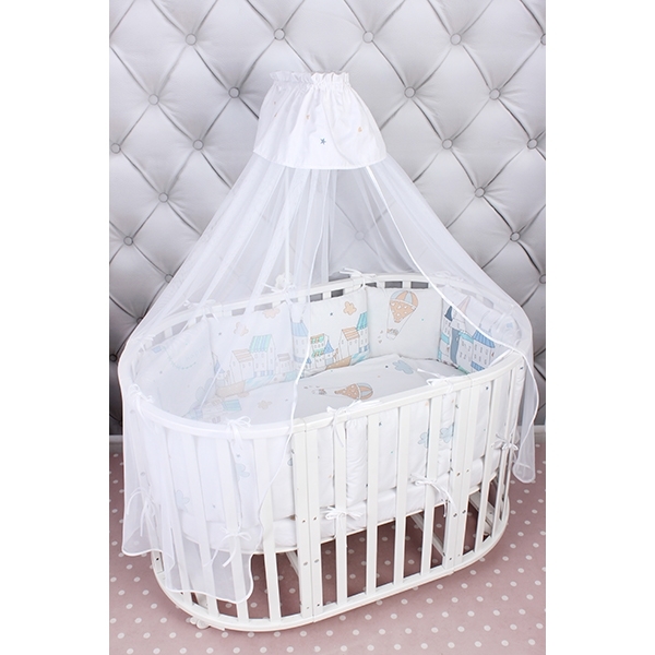 Комплект Premium в кроватку AmaroBaby Фантазия, 18 предметов (6+12 бортиков), сатин фото 4