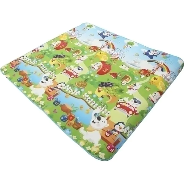 Двусторонний развивающий коврик Mambobaby 200 х 180 х 1см, арт. 016ТМ фото 2