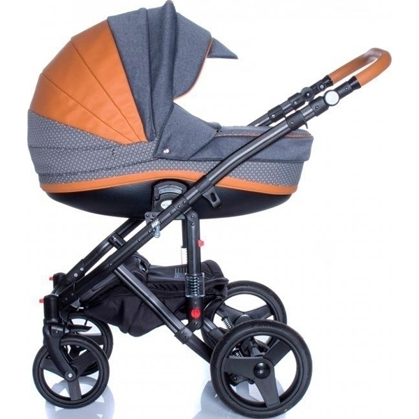 Детская коляска BeBe-Mobile Movo A 3 в 1, ткань+эко-кожа фото 5