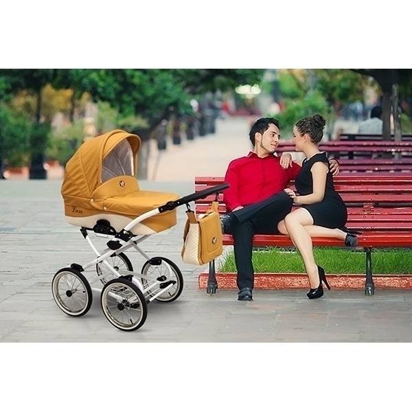Детская коляска Nastella Luxe Prestige Eco 2 в 1, эко-кожа фото 13