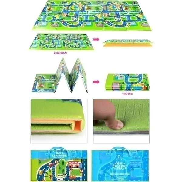 Детский развивающий коврик Mambobaby Город-книжка, 200 х 150 х 1 см, арт. 71101 фото 7