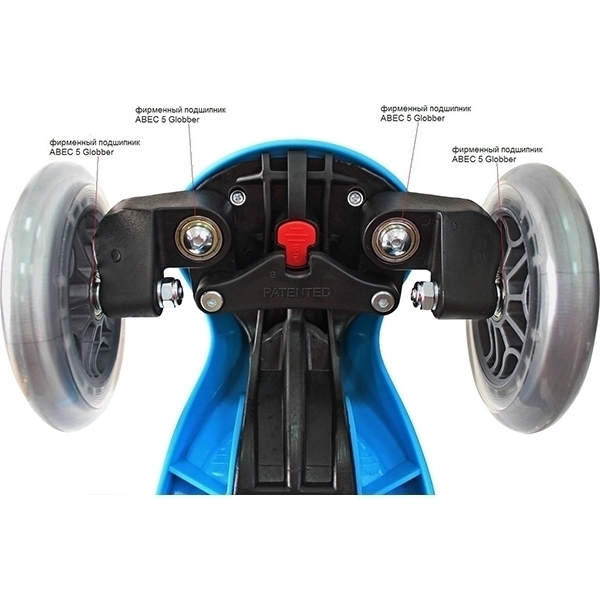 Трехколесный самокат-беговел Globber Evo 4 в 1 Plus 454 с подножками и 3 светящимися колесами фото 17