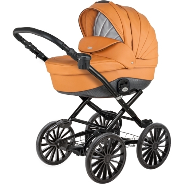Детская коляска BeBe-Mobile Gulia Deluxe Carbon 2 в 1, эко-кожа - Фото