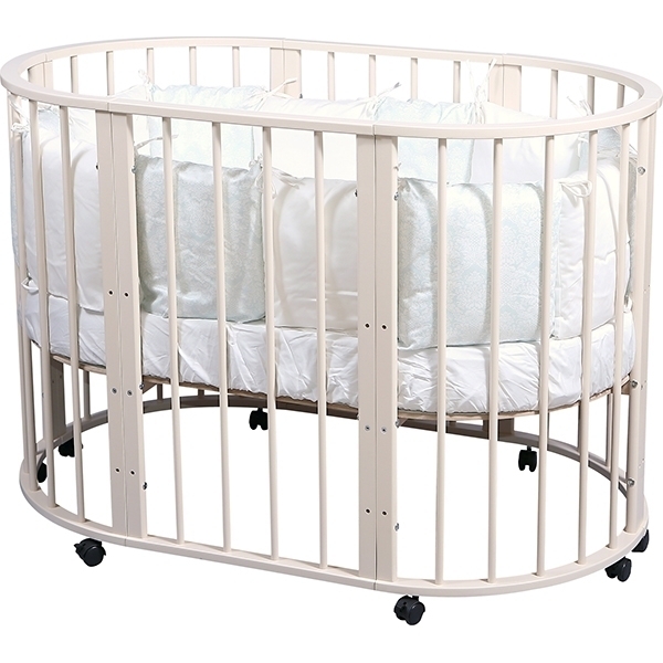 Овальная детская кроватка Nastella Baby Molly 7 в 1 без маятника фото 3