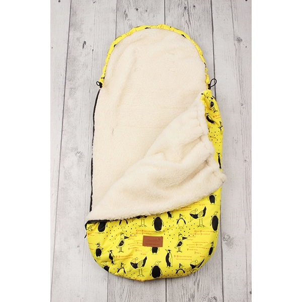 Универсальный меховой конверт AmaroBaby Little Traveller Пингвины 145х45 см фото 1