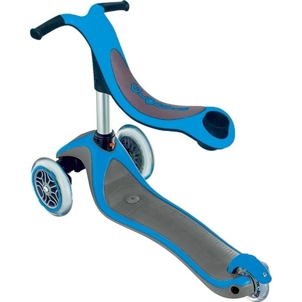 Трехколесный самокат-беговел Globber Evo 4 в 1 Plus 454 с подножками и 3 светящимися колесами фото 10