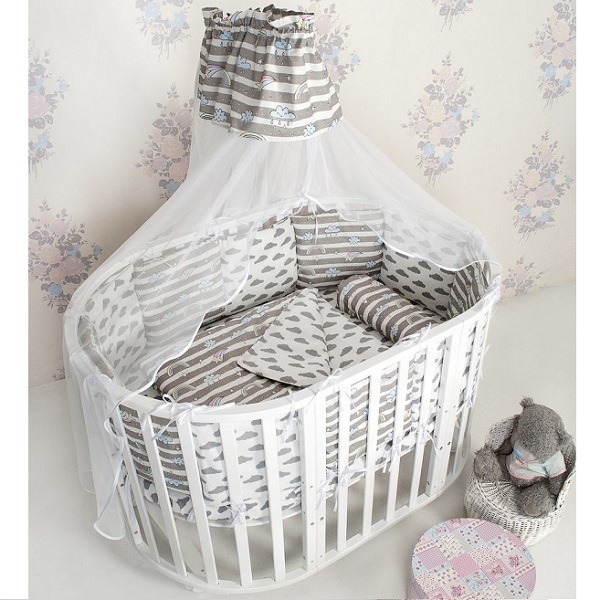 Комплект постели Premium в кроватку AmaroBaby Радуга (7+12 предметов) фото 1