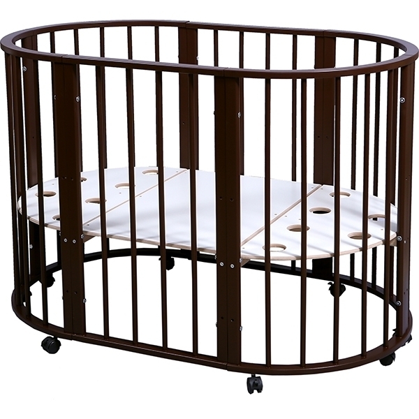 Овальная детская кроватка Nastella Baby Molly 7 в 1 без маятника фото 1