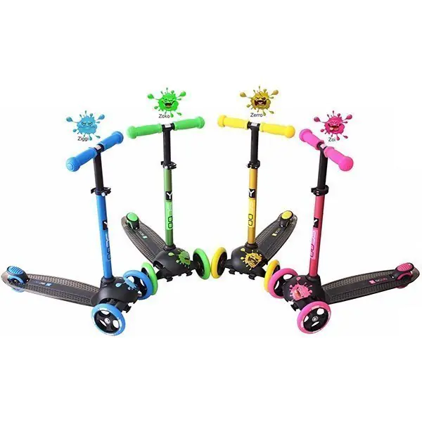 Трехколесный самокат Y-Scoo RT Trio Diamond 120 Monsters 3 высоты с блокировкой колес фото 30