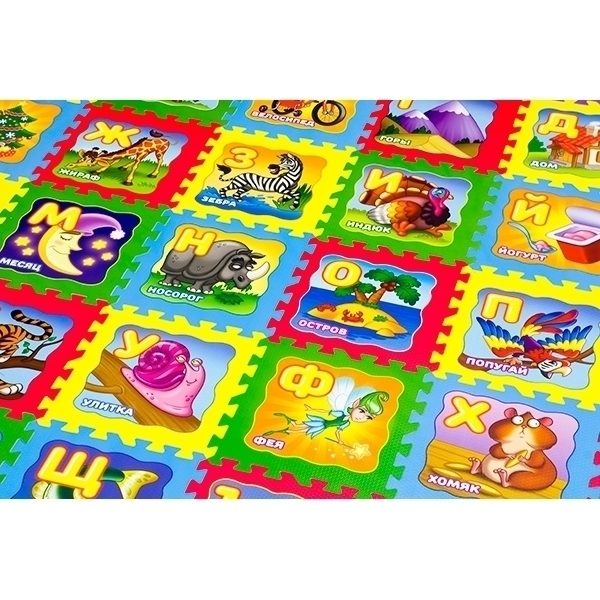 Игровой коврик-пазл Funkids 12" Русская Азбука KB-H16-36-NT, 36 плит фото 4