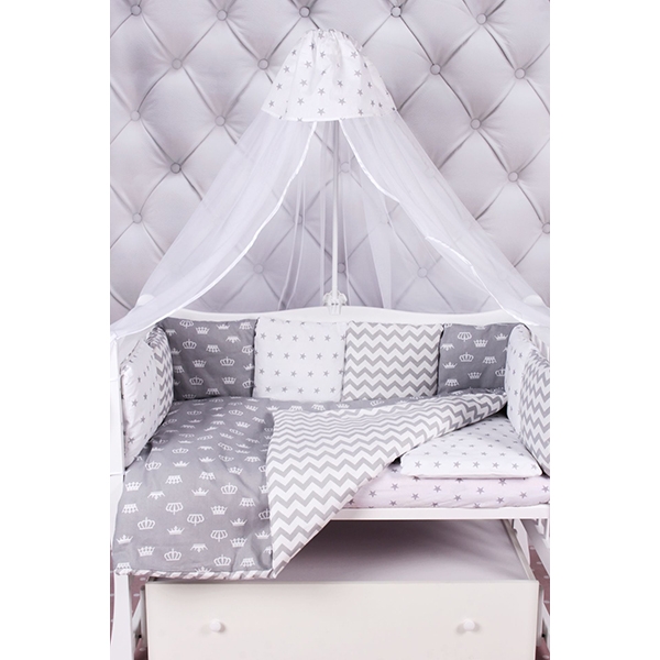 Комплект в кроватку AmaroBaby Royal Baby, 4 предмета, бязь фото 6