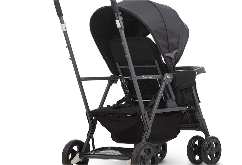 Детская прогулочная коляска для погодок Joovy Caboose Graphite — как выглядит в жизни