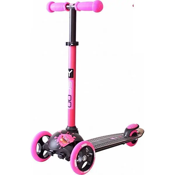 Трехколесный самокат Y-Scoo RT Trio Diamond 120 Monsters 3 высоты с блокировкой колес фото 2