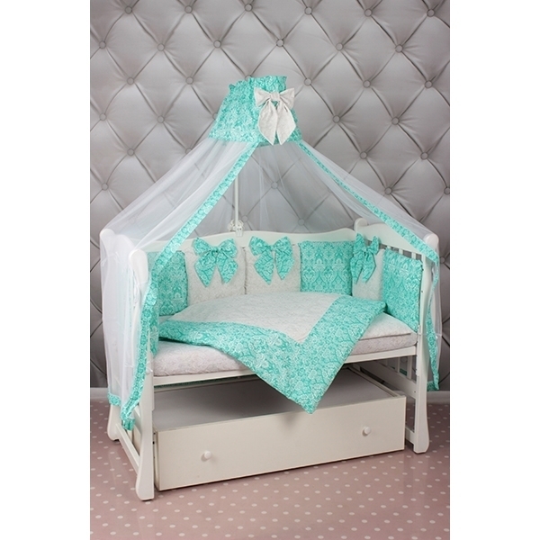 Комплект постели Premium в кроватку AmaroBaby Элит бязь, 18 предметов фото 3