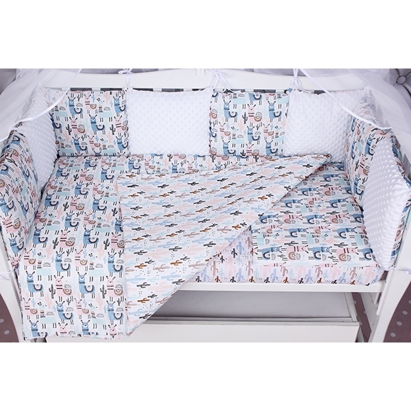 Комплект постели WB Premium в кроватку AmaroBaby Ламы, 18 предметов фото 4
