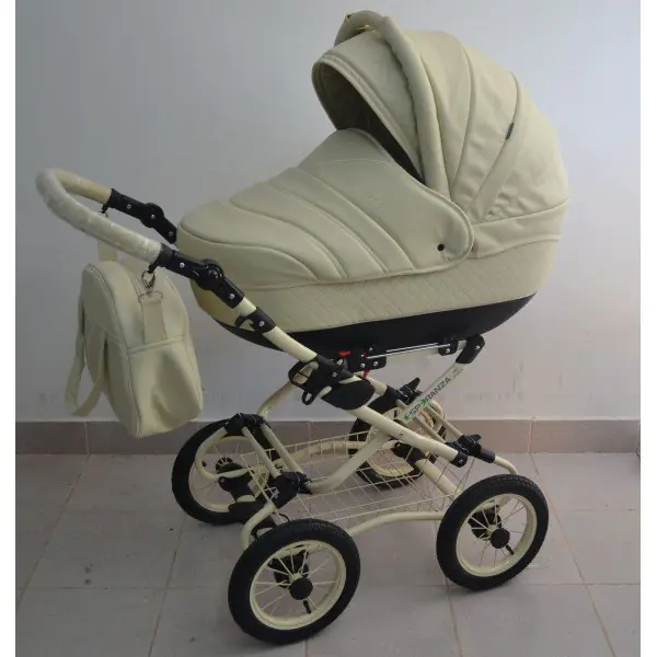 Детская коляска Esperanza Victoria Leatherette кожа 2 в 1 Цвет рамы - Черная поворотная фото 19