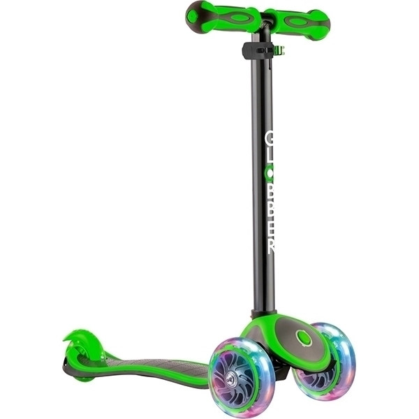 Трехколесный самокат Y-Scoo Globber Primo Plus Titanium 442 с 3 светящимися колесами фото 3