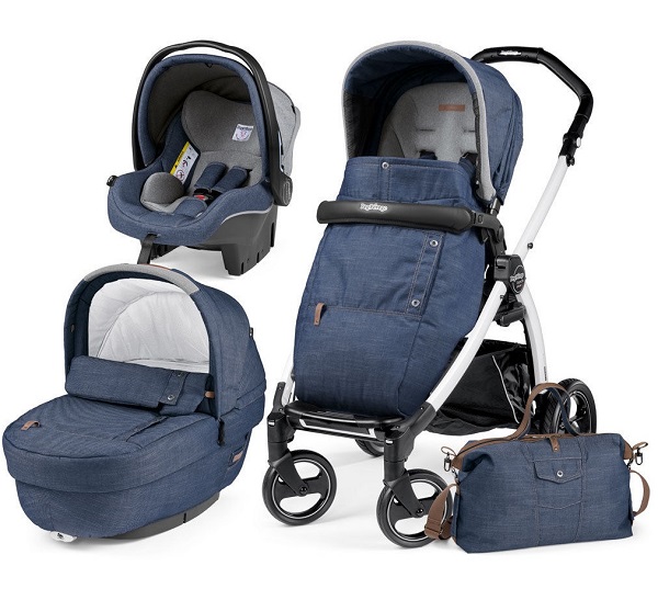 Детская коляска Peg-Perego Book Plus Completo 3 в 1, шасси White - Фото