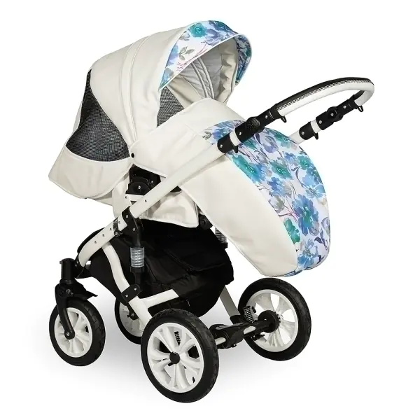Детская коляска Indigo Madonna Lux 2 в 1, эко-кожа фото 3