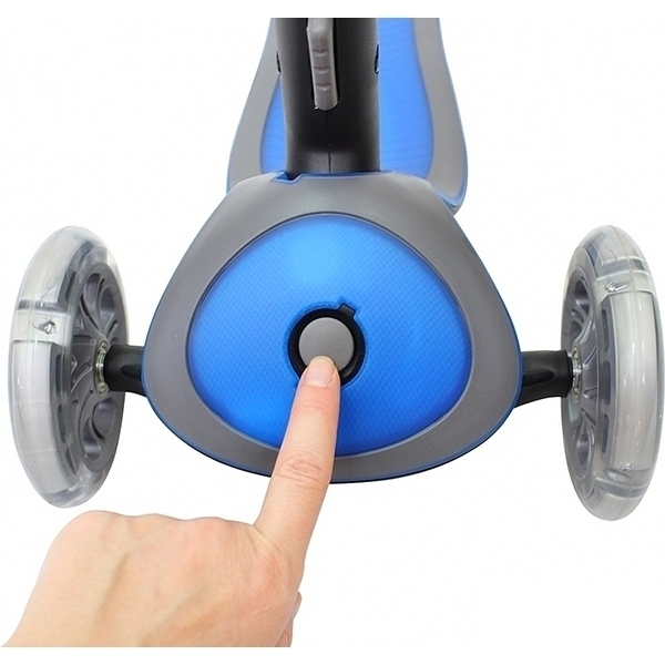 Трехколесный самокат Globber Elite FL My Free Fold Up 449 со светящимися колесами и платформой фото 15