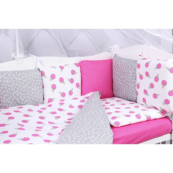 Комплект Premium в кроватку AmaroBaby Sweet, 19 предметов (7+12 бортиков), бязь фото 2