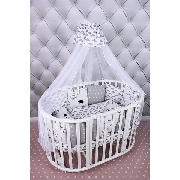 Универсальный комплект постели в кроватку AmaroBaby Good Night, 19 предметов фото 3
