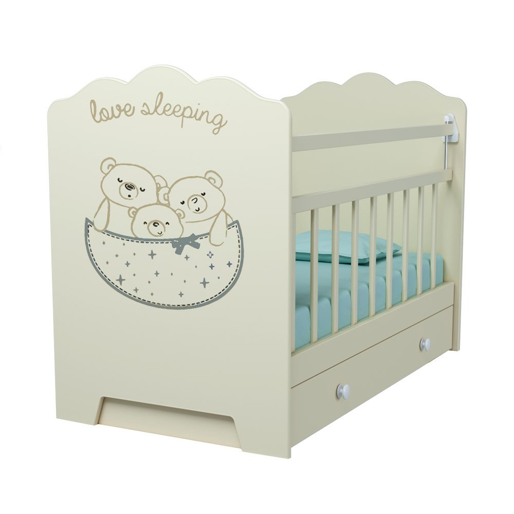 Детская кроватка ВДК Love Sleeping, маятник/ящик - Фото