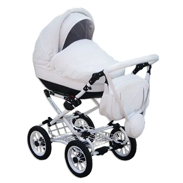 Детская коляска Esperanza Victoria Leatherette кожа 2 в 1 Цвет рамы - Черная поворотная фото 10