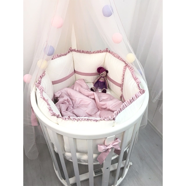 Комплект постели для овальной кроватки Marele, коллекция Классика 460400, 12 предметов фото 9