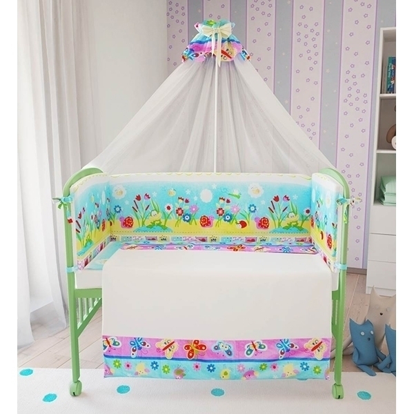 Комплект постели в кроватку Fairy Фея Улыбка, 7 предметов фото 5